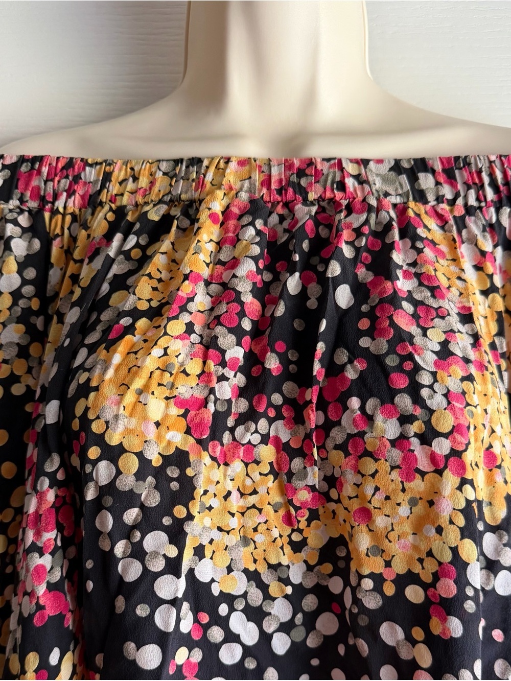Missoni Silk Polka Dot Off The Shoulder Mini Dress - Picture 5 of 10